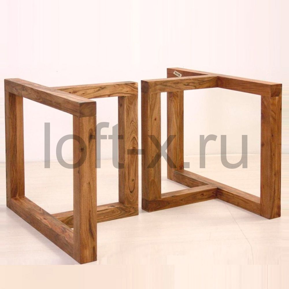 ОПОРА СТОЛА ДИЗАЙН Т ИЗ ДЕРЕВЯННОГО БРУСА